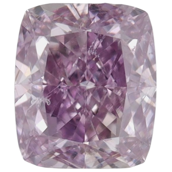 Cushion brilliant Fancy Intense Pink Purple