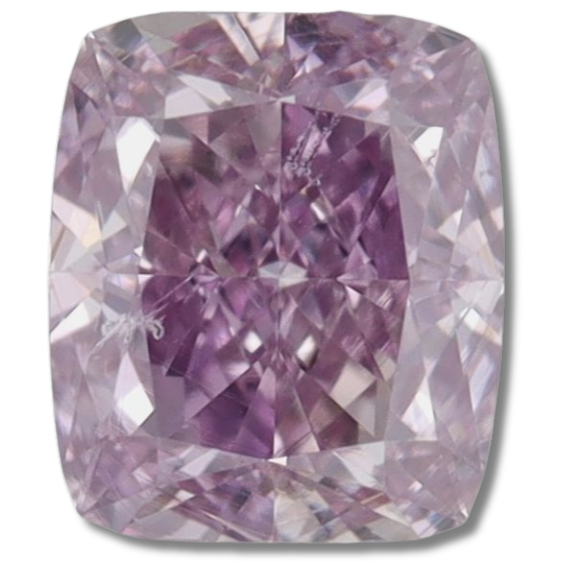 Cushion brilliant Fancy Intense Pink Purple