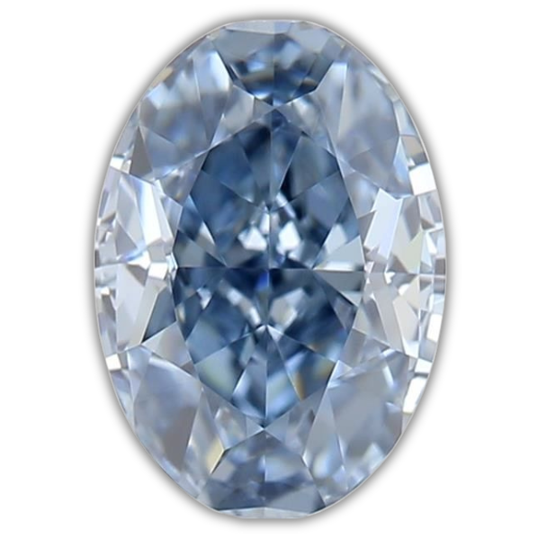 Oval Fancy Vivid Blue
