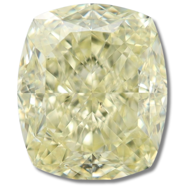 Cushion brilliant Fancy Light Yellow