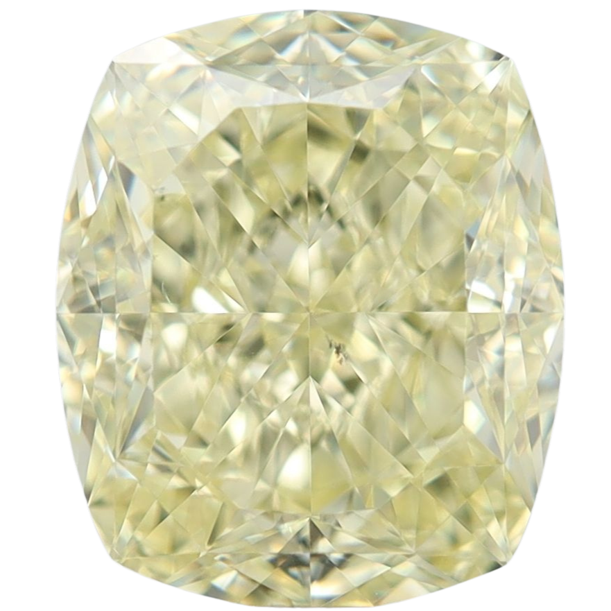 Cushion brilliant Fancy Light Yellow